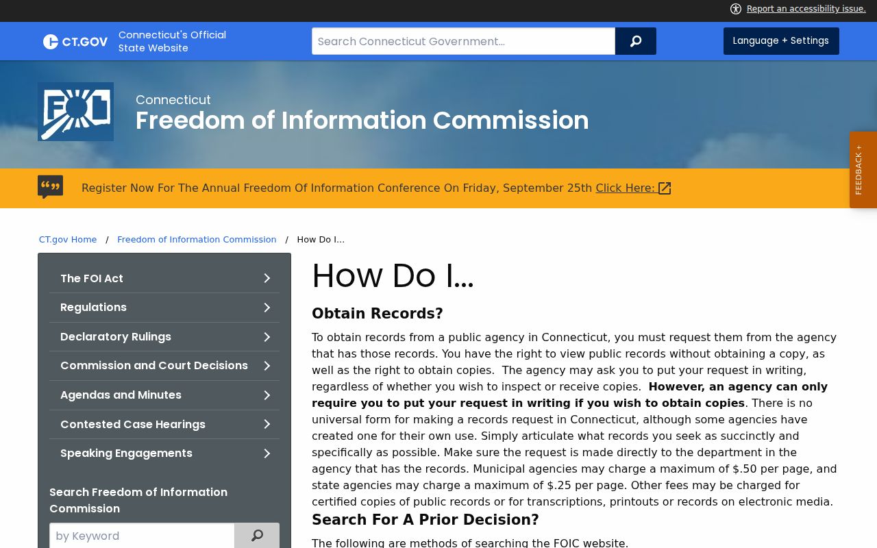 Litchfield County bench warrant record request guidance