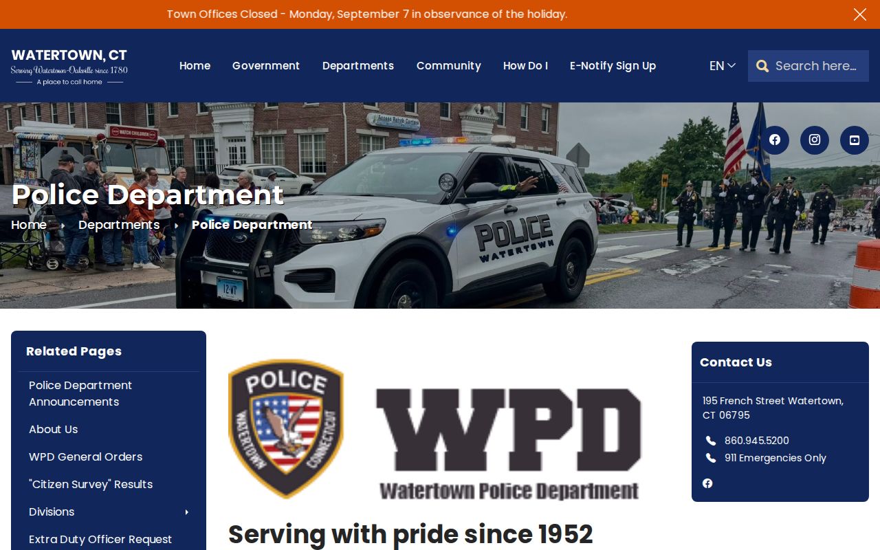 Watertown warrant records police department source