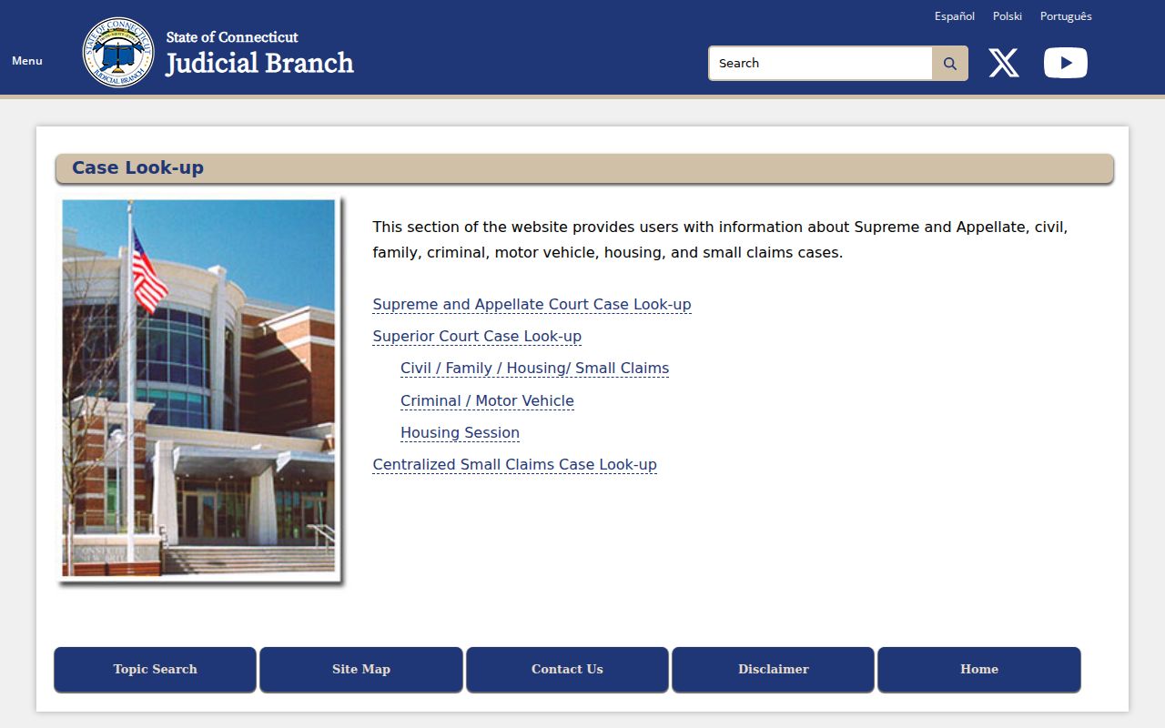 Litchfield County warrant records Judicial Branch lookup